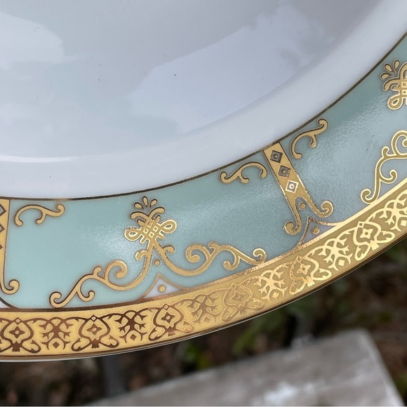 Palate & Plate blue & gold bands and scrolls new - Picture 8 of 9